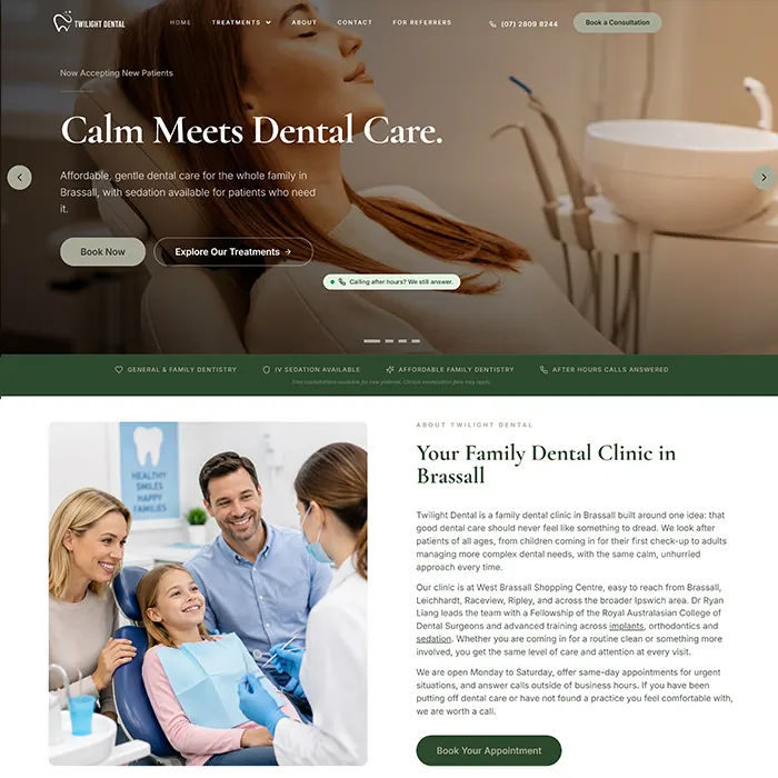 Twilight Dental website by Kashif Ali