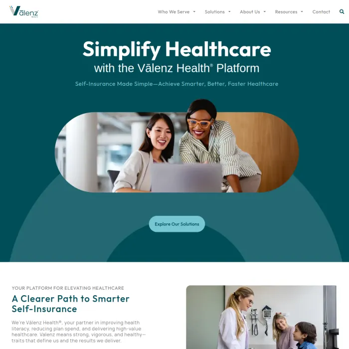 Valenz Health website by Kashif Ali